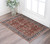 2' X 3' Red Beige And Blue Oriental Area Rug
