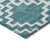 8' X 10' Teal Blue And Ivory Geometric Washable Indoor Outdoor Area Rug