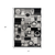 2' X 5' Black And Gray Geometric Area Rug