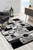 2' X 5' Black And Gray Geometric Area Rug