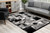 2' X 5' Black And Gray Geometric Area Rug