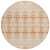 8' Salmon And Ivory Round Geometric Washable Indoor Outdoor Area Rug
