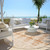 8' Salmon And Ivory Round Geometric Washable Indoor Outdoor Area Rug