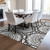 3' X 5' White Black And Gray Floral Medallion Washable Indoor Outdoor Area Rug