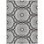 3' X 5' White Black And Gray Floral Medallion Washable Indoor Outdoor Area Rug