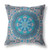 16" X 16" Blue And Pink Zippered Geometric Indoor Outdoor Throw Pillow