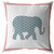20 Blue Pink Elephant Indoor Outdoor Zippered Throw Pillow