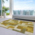 3' X 5' Wheat Ivory And Gold Geometric Washable Indoor Outdoor Area Rug