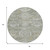 8' Pewter And Gold Round Medallion Washable Indoor Outdoor Area Rug