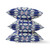 16" X 16" Indigo And Pink Zippered Geometric Indoor Outdoor Throw Pillow