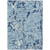 5' X 8' Denim Blue Dark Blue And Ivory Striped Washable Indoor Outdoor Area Rug