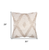 20" White and Natural Diamond Throw Pillow