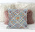 20 Blue Yellow Patch Suede Zippered Throw Pillow