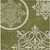 10' X 14' Olive Green Floral Medallion Washable Indoor Outdoor Area Rug
