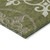 10' X 14' Olive Green Floral Medallion Washable Indoor Outdoor Area Rug