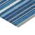 9' X 12' Denim Blue Gray And Ivory Striped Washable Indoor Outdoor Area Rug
