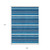 9' X 12' Denim Blue Gray And Ivory Striped Washable Indoor Outdoor Area Rug