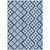 9' X 12' Navy Blue And Light Blue Geometric Washable Indoor Outdoor Area Rug