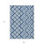 9' X 12' Navy Blue And Light Blue Geometric Washable Indoor Outdoor Area Rug