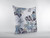 20 Gray White Butterfly Indoor Outdoor Zippered Throw Pillow