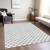 3' X 5' White And Black Geometric Washable Indoor Outdoor Area Rug