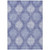 5' X 8' Denim Blue And Sky Blue Ikat Washable Indoor Outdoor Area Rug