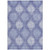 5' X 8' Denim Blue And Sky Blue Ikat Washable Indoor Outdoor Area Rug