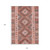 10' X 14' Terra Cotta Geometric Washable Indoor Outdoor Area Rug
