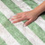 3' X 5' Green And Ivory Striped Shag Washable Area Rug With UV Protection