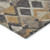 3' X 5' Wheat And Gold Geometric Washable Indoor Outdoor Area Rug