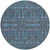 8' X 8' Teal Round Tribal Washable Indoor Outdoor Area Rug
