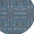 8' X 8' Teal Round Tribal Washable Indoor Outdoor Area Rug