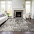 9' X 12' Taupe And Ivory Abstract Washable Indoor Outdoor Area Rug