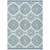 3' X 5' Teal Blue And Ivory Medallion Washable Indoor Outdoor Area Rug