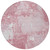 8' Pink And Ivory Round Abstract Washable Indoor Outdoor Area Rug
