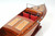 8" Brown Manufactured Wood Hand Painted Decorative Boat