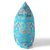 26" Cyan Gray Tribal Indoor Outdoor Zip Throw Pillow