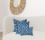 Set Of Three 20" X 20" Blue And White Zippered Geometric Throw Indoor Outdoor Pillow