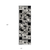 10' Black Gray and White Geometric Power Loom Distressed Runner Rug