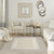 4' X 6' Gray and Ivory Geometric Non Skid Area Rug