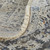 10' Ivory and Gray Abstract Power Loom Worn Faded Runner Rug With Fringe