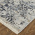 10' Ivory and Gray Abstract Power Loom Worn Faded Runner Rug With Fringe