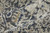 10' Ivory and Gray Abstract Power Loom Worn Faded Runner Rug With Fringe