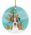 Christmas Tree and Dog on Ceramic Ornament - 652259327256