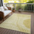 3' X 5' Gold Wheat And Ivory Striped Washable Indoor Outdoor Area Rug