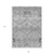 5' X 8' Gray Charcoal And Silver Floral Washable Indoor Outdoor Area Rug