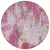 8' Pink Ivory And Lavender Round Abstract Washable Indoor Outdoor Area Rug