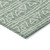 3' X 5' Sage Green And Ivory Geometric Washable Indoor Outdoor Area Rug