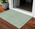3' X 5' Sage Green And Ivory Geometric Washable Indoor Outdoor Area Rug