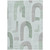 10' X 14' Mint Green And Gray Geometric Washable Indoor Outdoor Area Rug